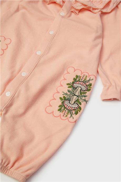Layette Kız Bebek Somon Tulum