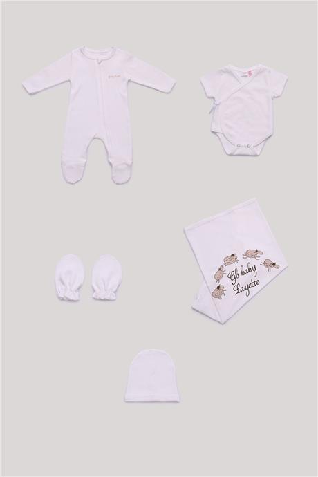 Layette Unisex Ekru Hastane Çıkışı