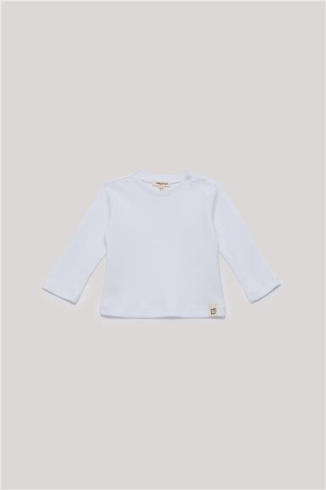 Nebbati Basic Erkek Bebek Beyaz T-Shirt