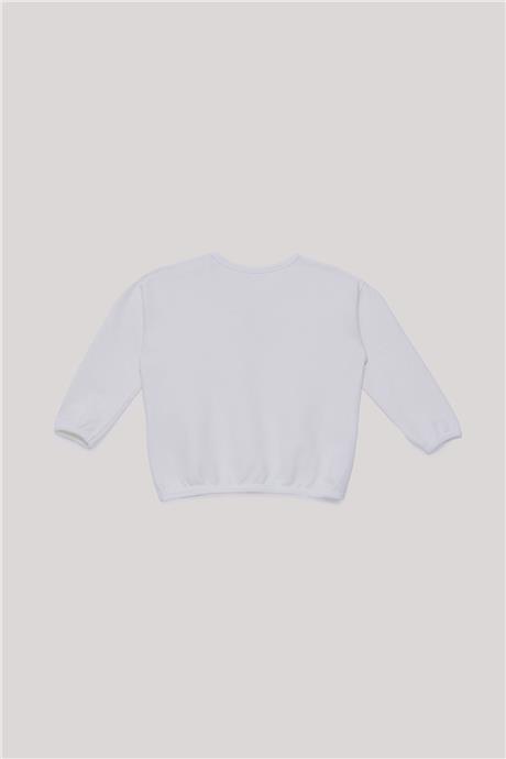 Nebbati Basic Erkek Bebek Ekru Sweatshirt