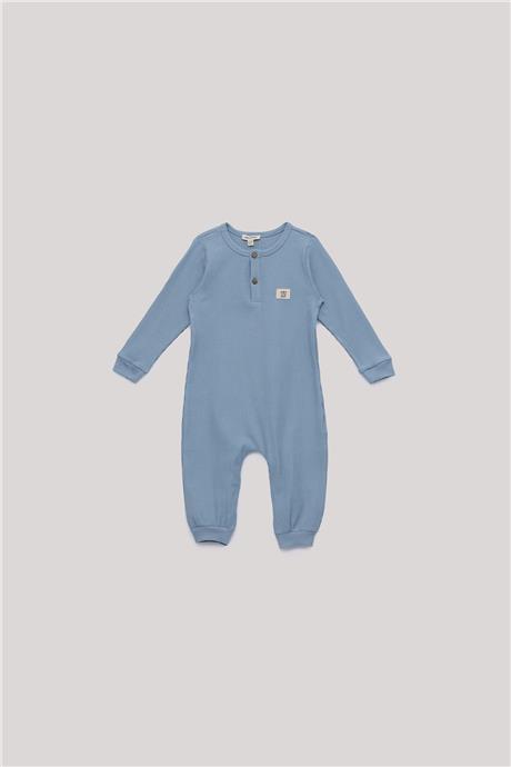 Nebbati Basic Erkek Bebek Mavi Tulum