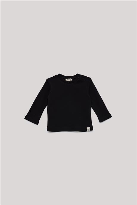 Nebbati Basic Erkek Bebek Siyah T-Shirt