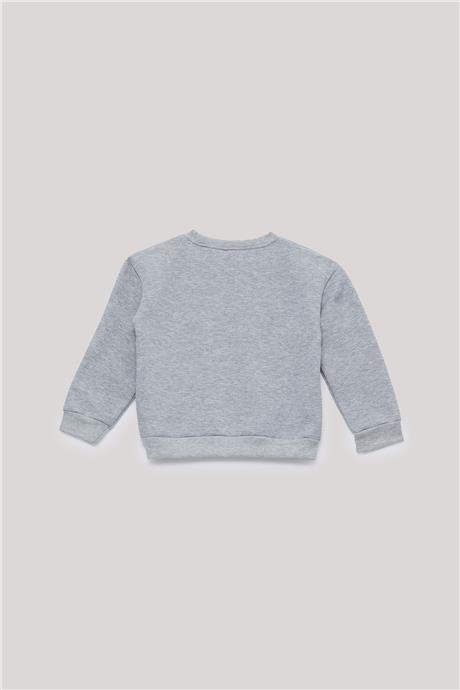 Nebbati Basic Erkek Çocuk Gri Sweatshirt