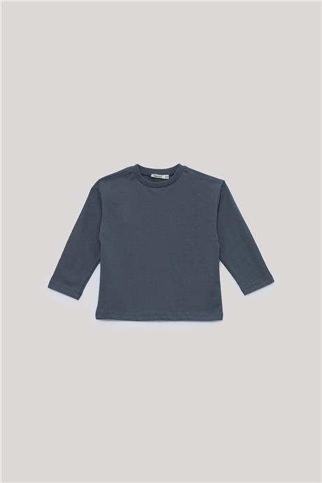 Nebbati Basic Erkek Çocuk Gri T-Shirt