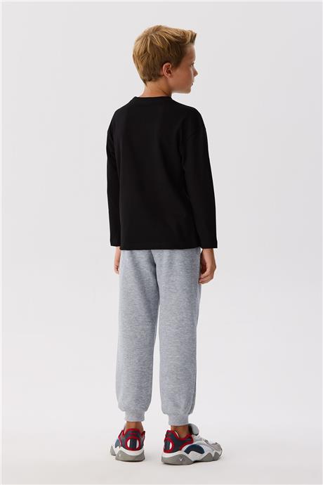 Nebbati Basic Erkek Çocuk Siyah T-Shirt