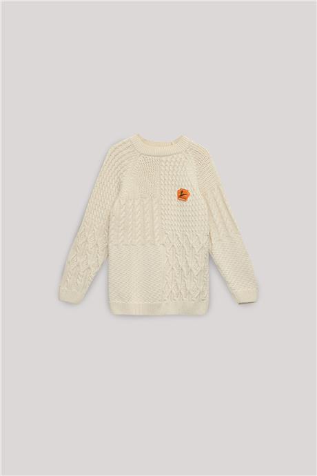 Nebbati Boy White Sweater