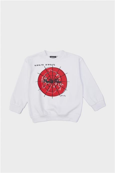 Nebbati Erkek Çocuk Beyaz Sweatshirt