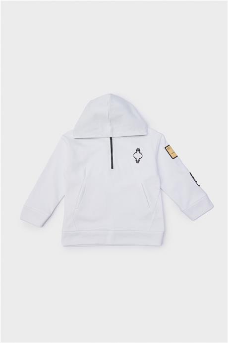 Nebbati Erkek Çocuk Beyaz Sweatshirt