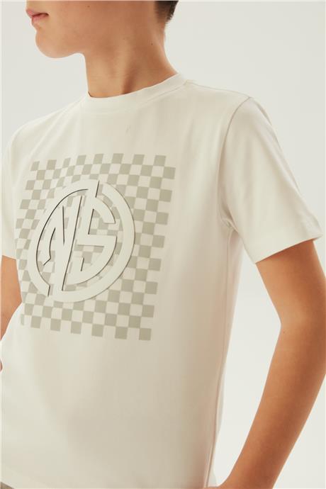 Nebbati Erkek Çocuk Beyaz T-Shirt