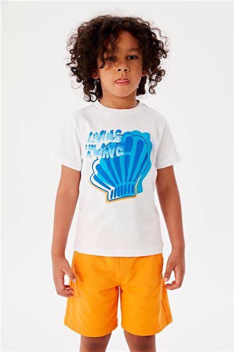 Nebbati Erkek Çocuk Beyaz T-Shirt