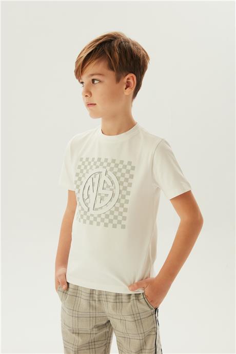 Nebbati Erkek Çocuk Beyaz T-Shirt