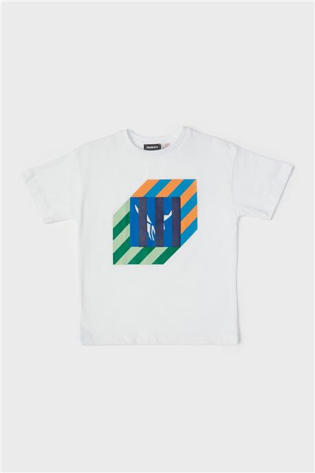 Nebbati Erkek Çocuk Beyaz T-Shirt