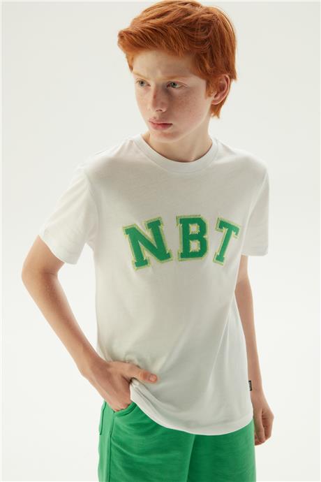 Nebbati Erkek Çocuk Beyaz T-Shirt