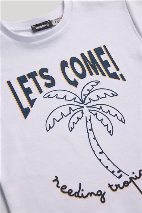 Nebbati Erkek Çocuk Beyaz T-Shirt