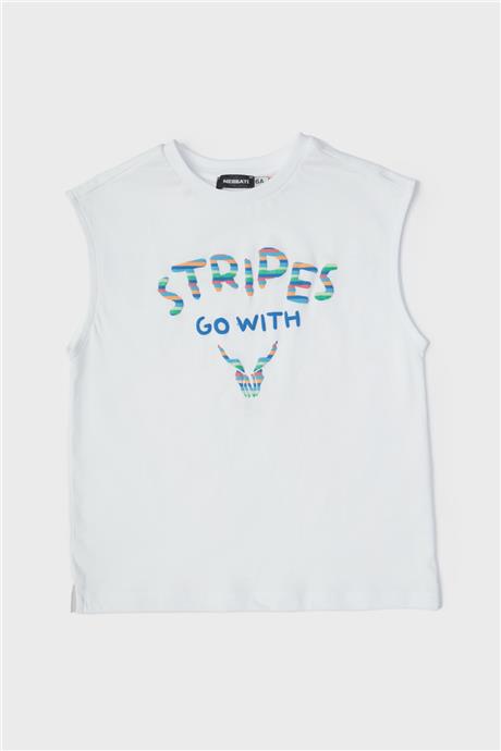 Nebbati Erkek Çocuk Beyaz T-Shirt