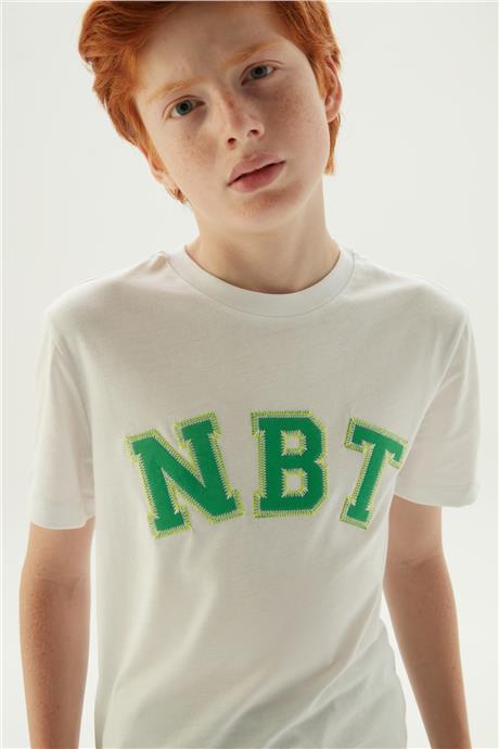 Nebbati Erkek Çocuk Beyaz T-Shirt
