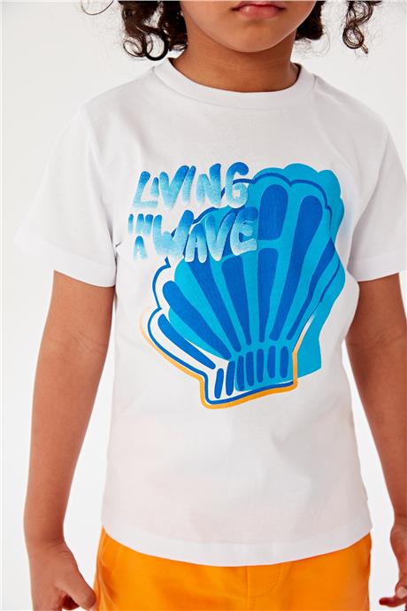 Nebbati Erkek Çocuk Beyaz T-Shirt