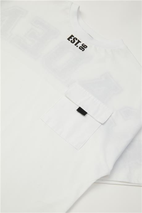 Nebbati Erkek Çocuk Beyaz T-Shirt