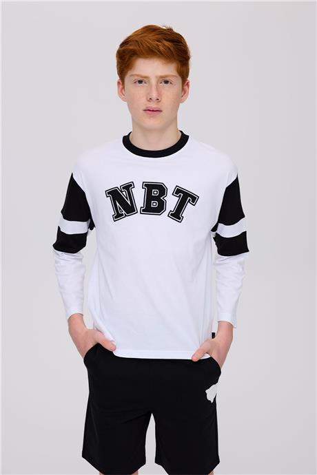 Nebbati Erkek Çocuk Beyaz TshirtNebbati Erkek Çocuk Beyaz Tshirt