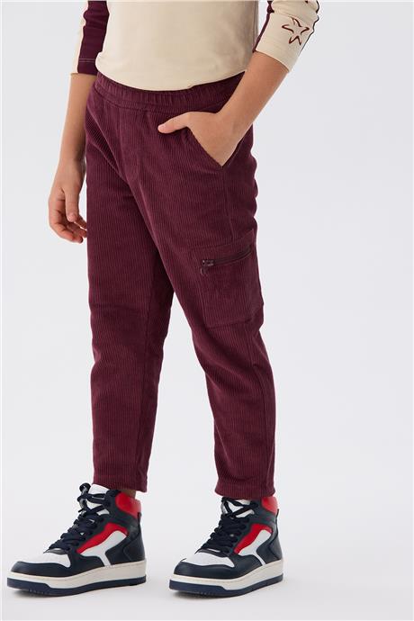 Nebbati Erkek Çocuk Bordo Pantolon