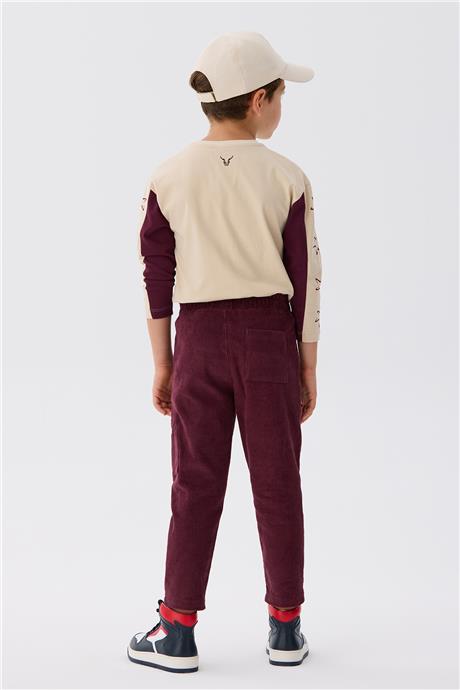 Nebbati Erkek Çocuk Bordo Pantolon
