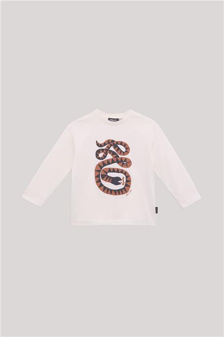 Nebbati Erkek Çocuk Ekru T-Shirt