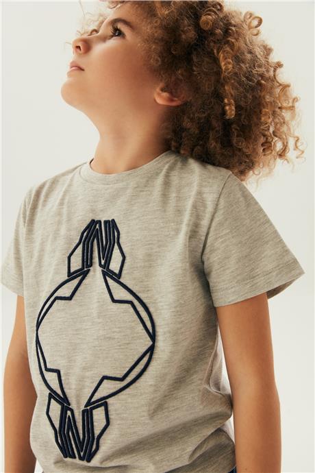 Nebbati Erkek Çocuk Gri T-Shirt
