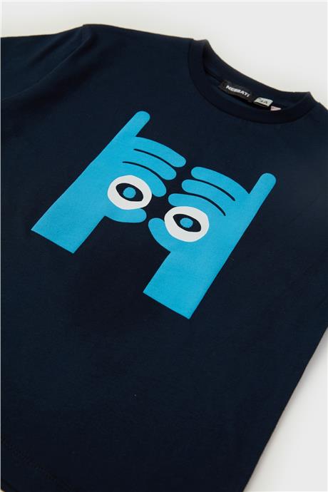 Nebbati Erkek Çocuk Lacivert T-Shirt