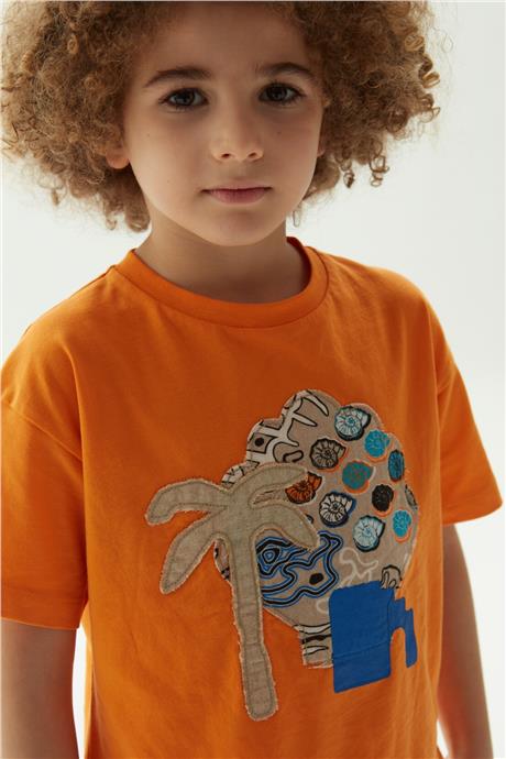 Nebbati Erkek Çocuk Oranj T-Shirt