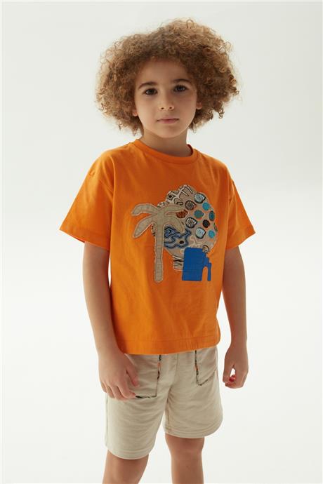 Nebbati Erkek Çocuk Oranj T-Shirt