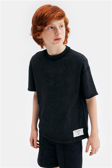 Nebbati Erkek Çocuk Siyah Sweatshirt