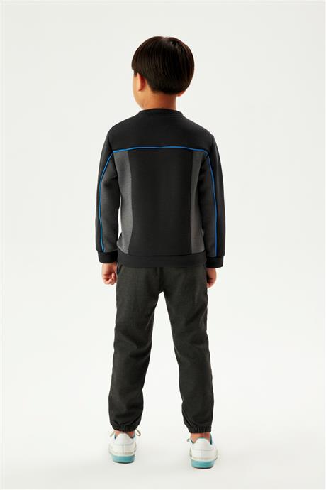 Nebbati Erkek Çocuk Siyah Sweatshirt