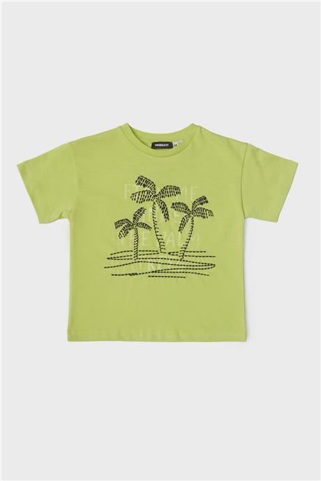 Nebbati Erkek Çocuk Yeşil T-Shirt