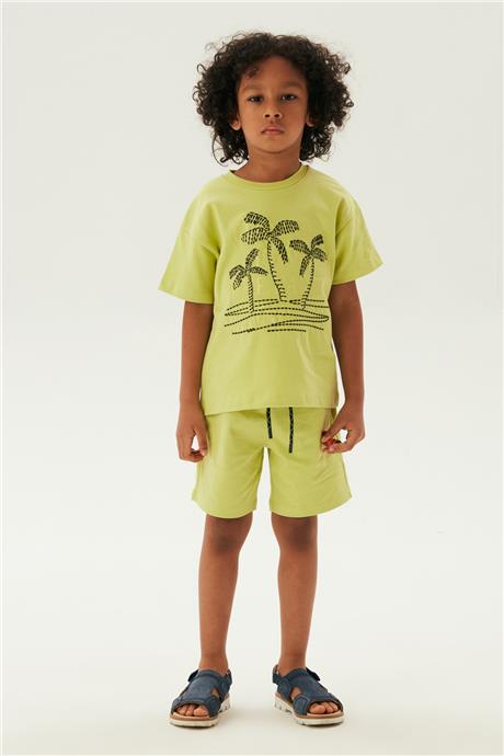 Nebbati Erkek Çocuk Yeşil T-Shirt