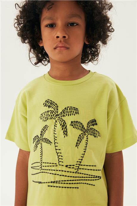 Nebbati Erkek Çocuk Yeşil T-Shirt