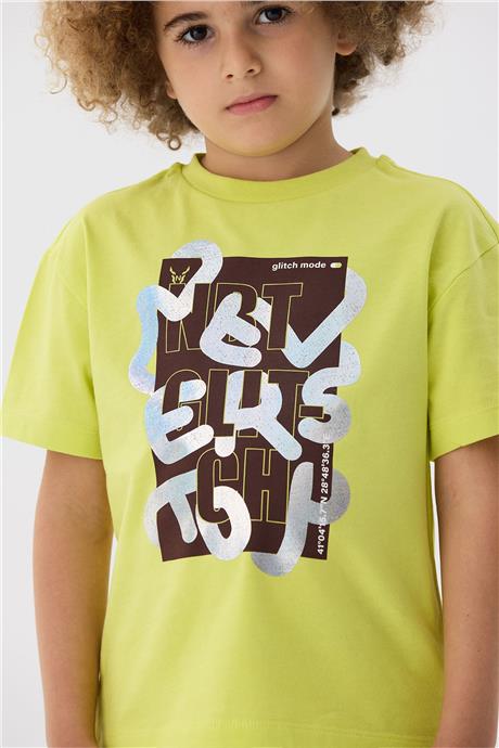 Nebbati Erkek Çocuk Yeşil T-Shirt