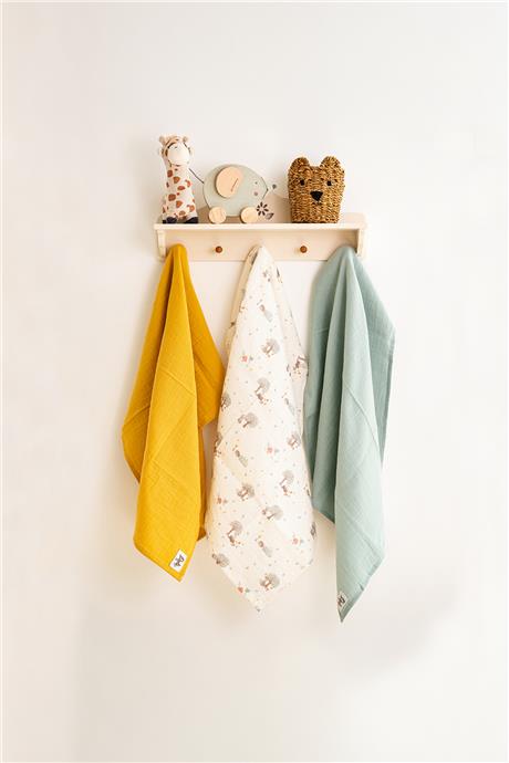 Owli Unisex Patterned Muslin BlanketOwli Unisex Patterned Muslin Blanket