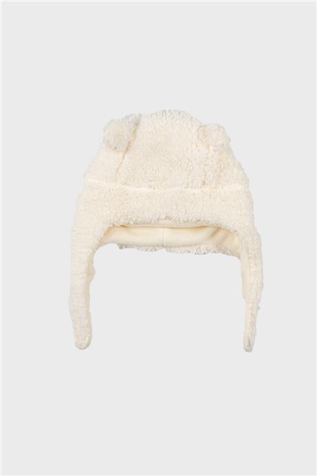 Owli Unisex Ekru Kulaklı Şapka