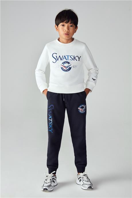 Swatsky Erkek Çocuk Beyaz Sweatshirt
