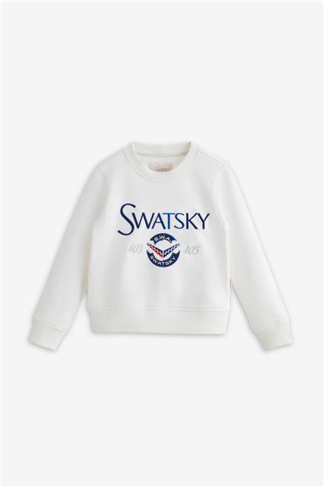 Swatsky Erkek Çocuk Beyaz Sweatshirt