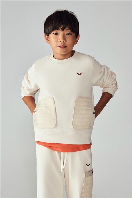 Swatsky Erkek Çocuk Krem Sweatshirt