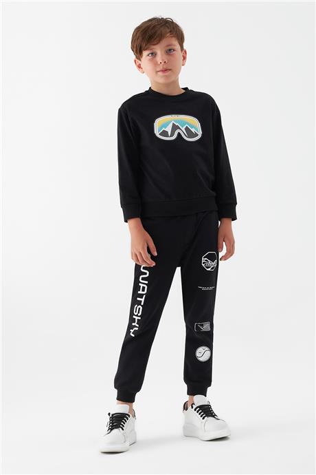Swatsky Erkek Çocuk Siyah Sweatshirt