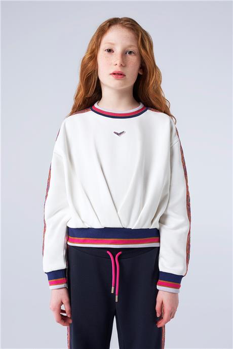 Swatsky Kız Çocuk Kırık Beyaz Sweatshirt