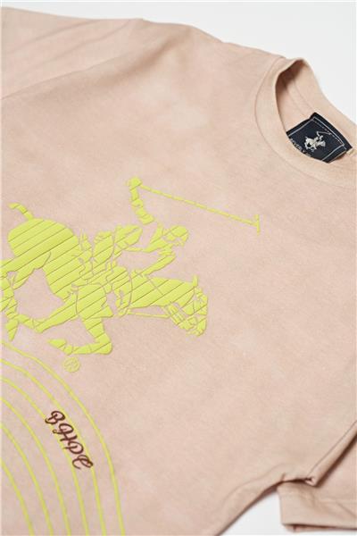 Beverly Hills Polo Club Erkek Çocuk Bej T-Shirt