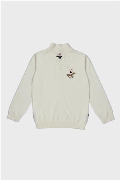 Beverly Hills Polo Club Erkek Çocuk Beyaz Kazak