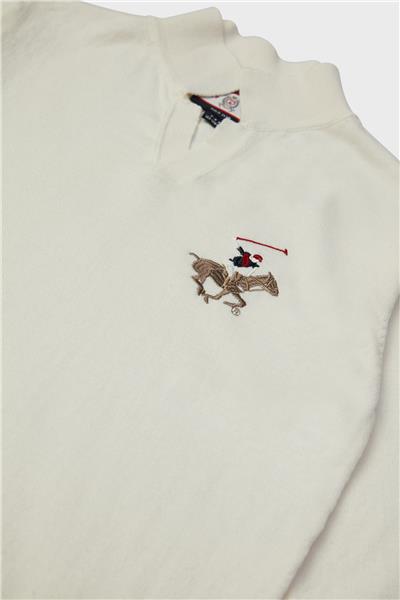 Beverly Hills Polo Club Erkek Çocuk Beyaz Kazak