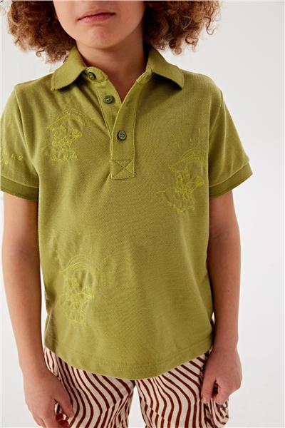 Beverly Hills Polo Club Erkek Çocuk Haki T-Shirt