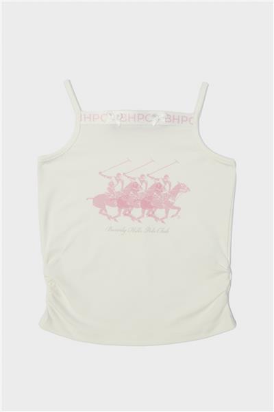 Beverly Hills Polo Club Kız Çocuk Beyaz Atlet