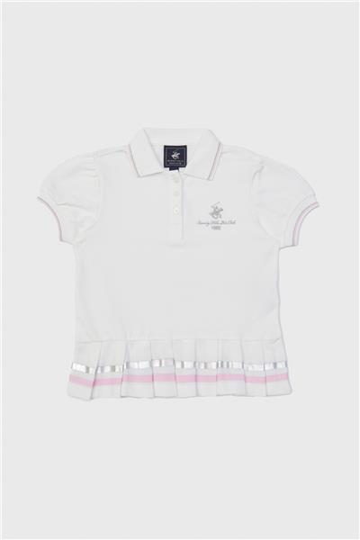 Beverly Hills Polo Club Kız Çocuk Beyaz T-Shirt