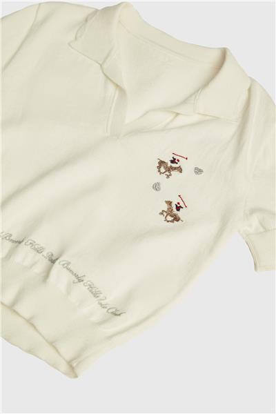 Beverly Hills Polo Club Kız Çocuk Beyaz T-Shirt